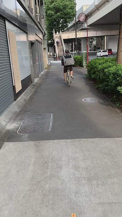 リュックに入って、自転車に乗って少し遠くの公園へ🚲
マーチさん楽チンだね😆