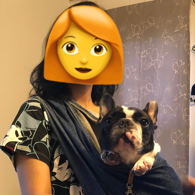 娘にスリングに入る練習させられてます😆