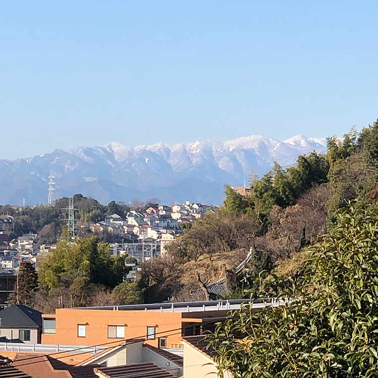 遠くの山の雪化粧もはっきり見えます🏔