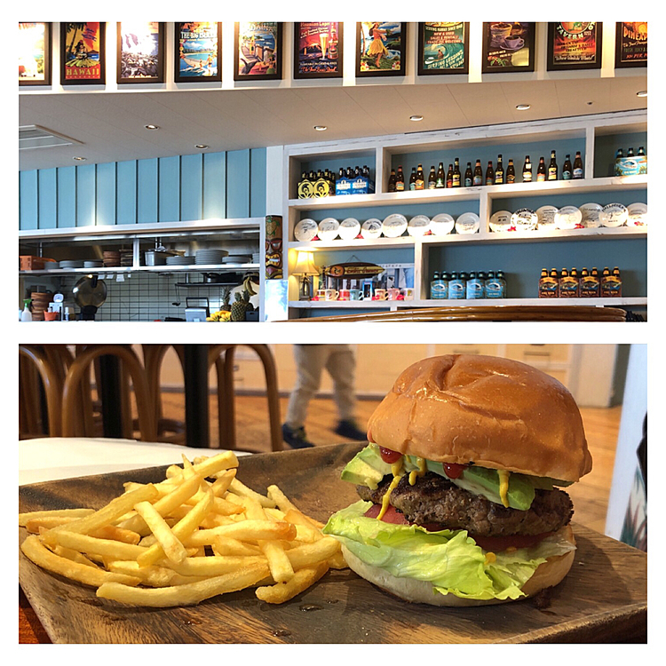 今日のお昼はお出掛け先でアボカドバーガー食べました😆