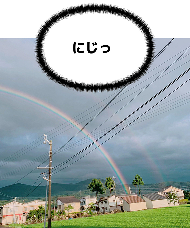 こんなにキレイな虹🌈まで頂きました!!