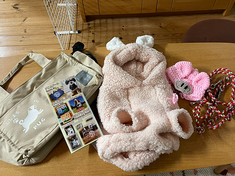 戦利品‥
うさぎの着ぐるみ&🐽鼻の帽子、バギーにつけられるトートバッグ👜、両手がフリーになるリード他にもバギー用のししまるネームプレート、いちご柄のニットセーターは後日配送です😊
とうちゃん小遣い散財です👛