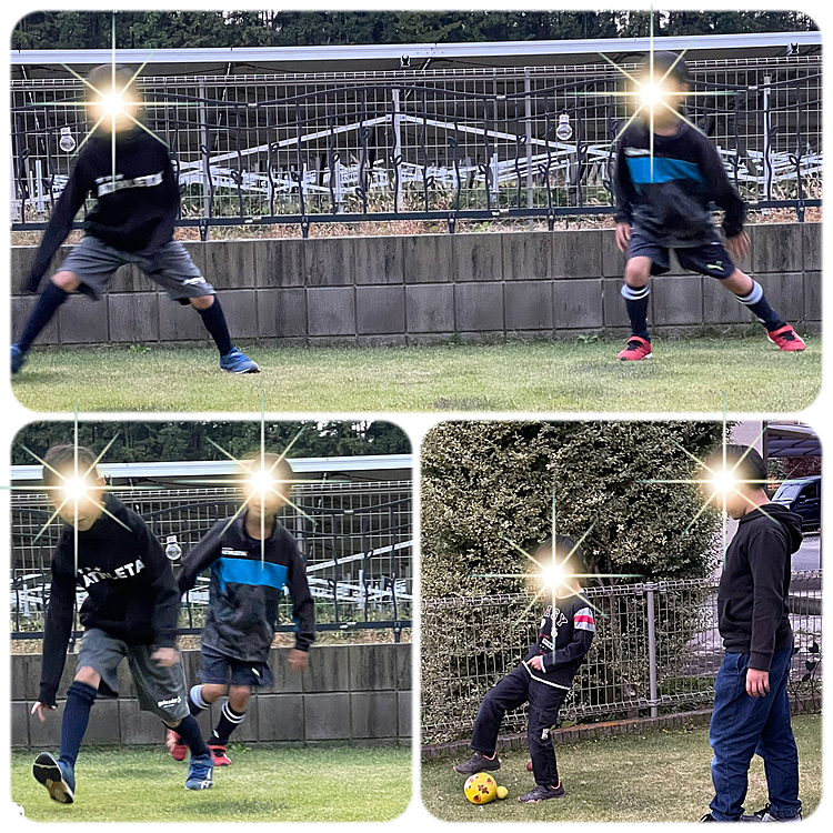 ししまる家の庭がサッカー場に⚽️