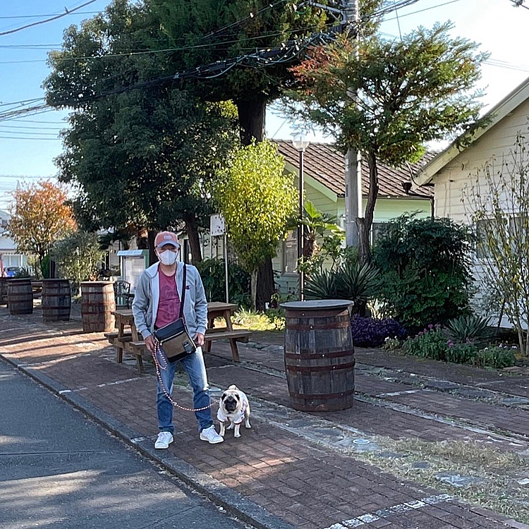 とうちゃん買ったばかりのキャップかぶってます🧢