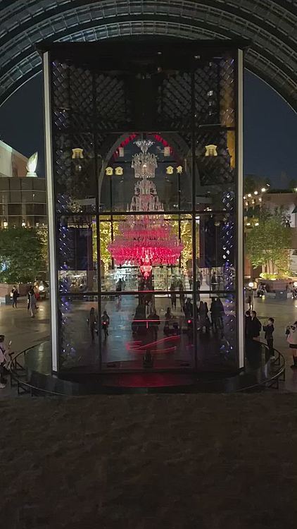 ガーデンプレイスに戻り今度は夜のシャンデリア✨
30分に1度色が変化したり光の演出があり息を呑むほどの美しさ🥹
その間とらくんとニコくんは後方でワンプロ🤣🤣

参加予定のPrincess houseさんお店に来なかったと思ったら違う店舗に行っていたみたい😅
でもここで奇跡的に合流出来ました😆