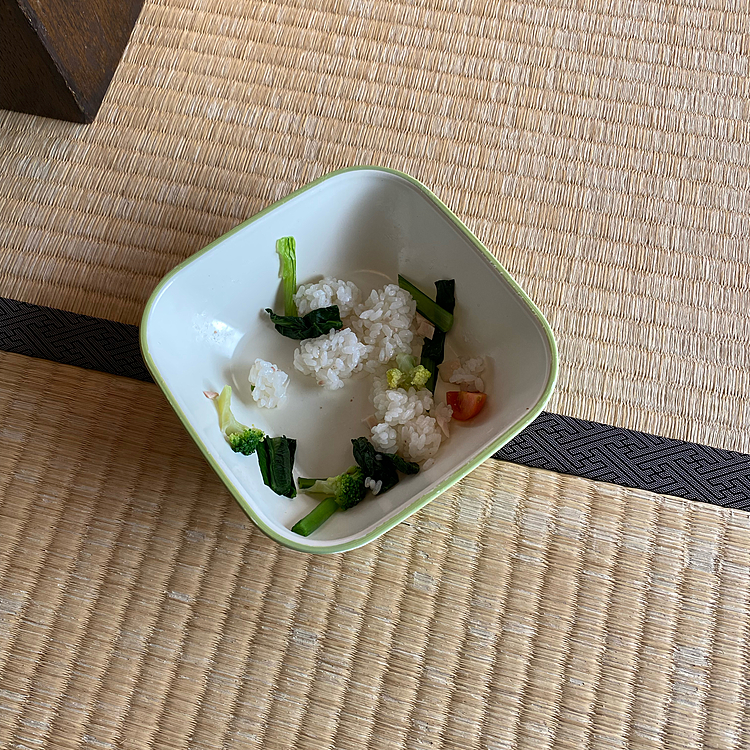 安定の野菜と米残し…