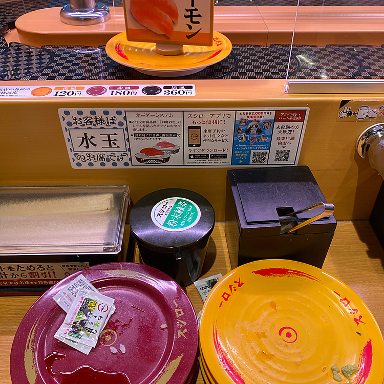 今日の昼食は、ひとりスシロー