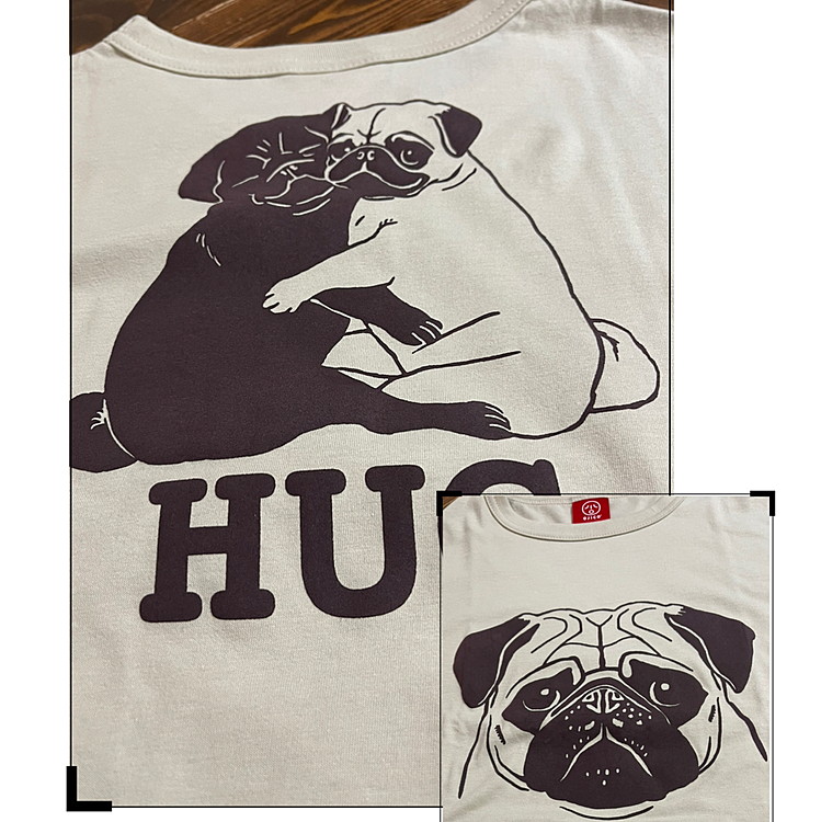 背中に2pug🐽
