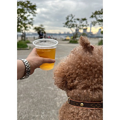 海に向かって生ビール🍺




