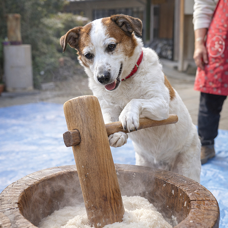 今度は餅つきだーい‼️