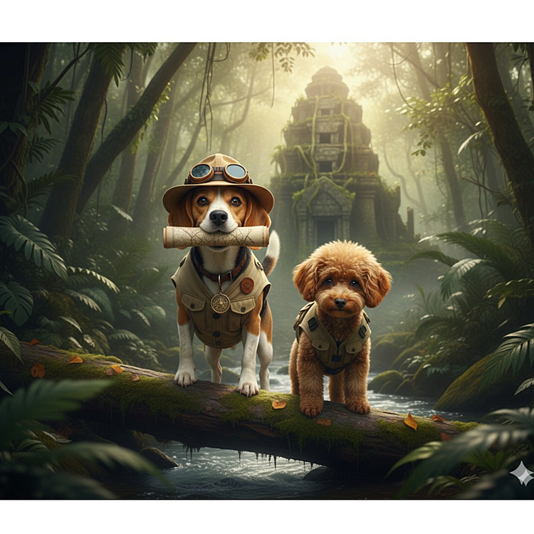 インディージョーンズ的な探検家
ジュウ号の犬たち❤️




