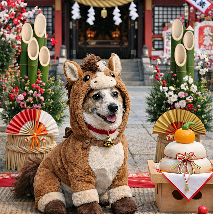 背景をお正月に