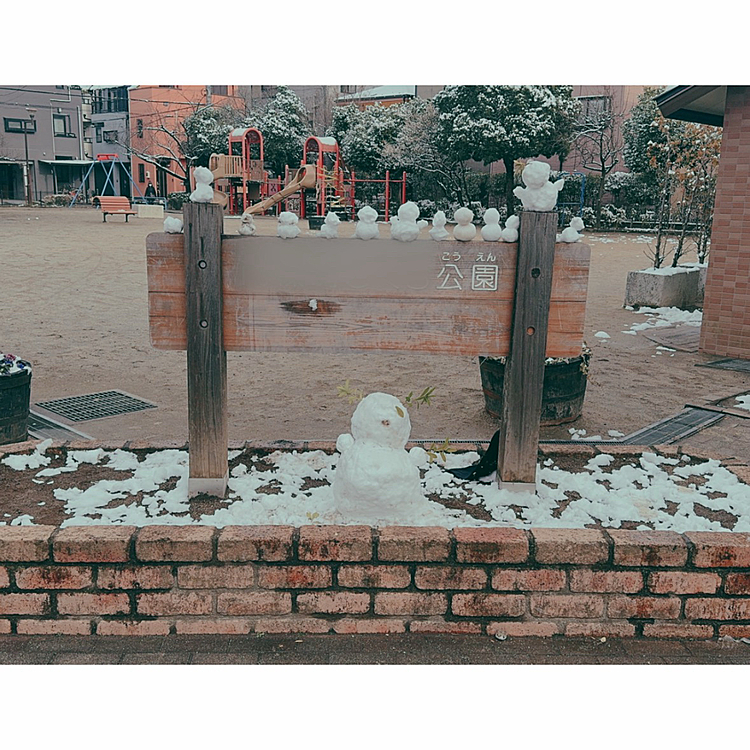 朝、結構積もったと思ったのに

昼間には道路は乾いて雪がなかったです

でも近所の公園が可愛いことに❤️

お手手があって可愛い😍

［2026.02.08］








