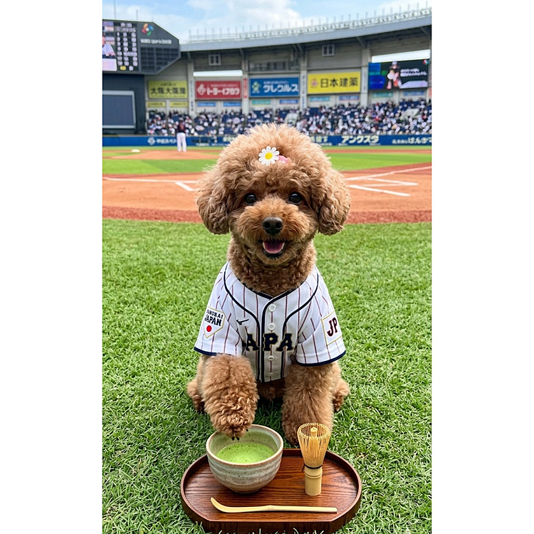 お茶立てポーズ、そのまんま









