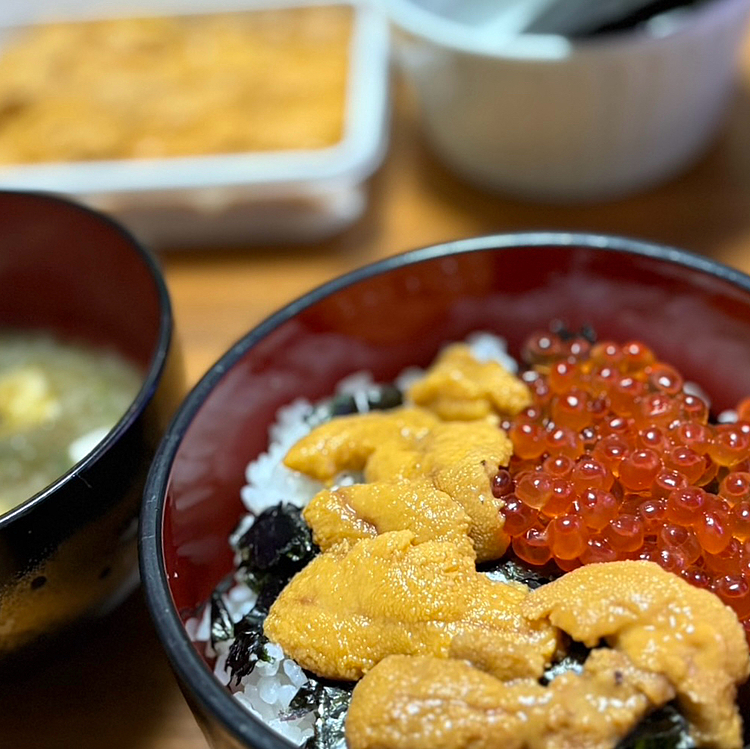 昼では飽き足らず

とゆーか、もっと雲丹が食べたくなり

雲丹とイクラを買ってきて夜食べました

ライちゃんも欲しそうだったけど

雲丹ってわんこが食べてはいけない食べ物ぽくてあげませんでした

磯の香りが欲しそうでした











